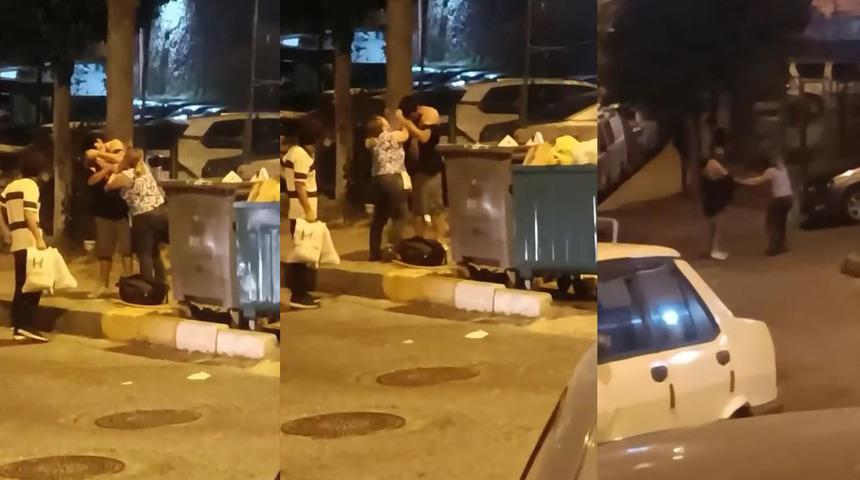 İstanbul'un göbeğinde aldatma kavgası: Kadın, sevgilisinin üstündeki kıyafetleri paramparça etti