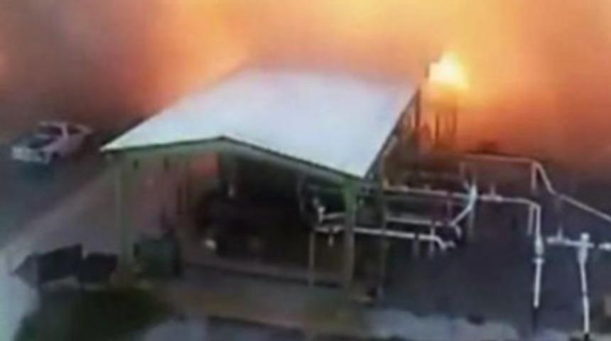 Patlama anı kamerada!