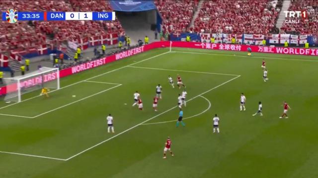 Yok böyle bir gol! Hjulmand İngiltere karşısında milli takımdaki ilk golünü attı, rakip taraftarlar bile alkışladı