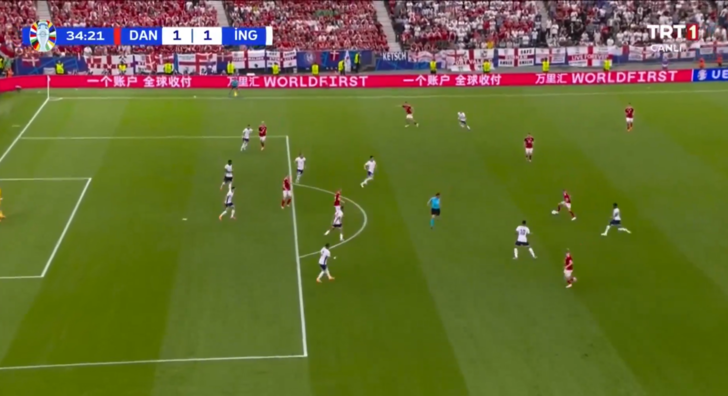 Yok böyle bir gol! Hjulmand İngiltere karşısında milli takımdaki ilk golünü attı, rakip taraftarlar bile alkışladı G5