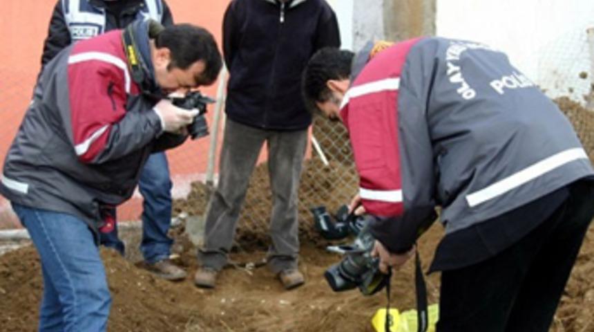 Valilik inşaatında insan kemiği