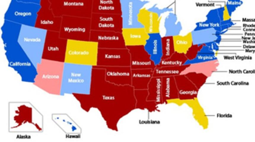 ABD'de g&ouml;zler kritik eyaletlerde