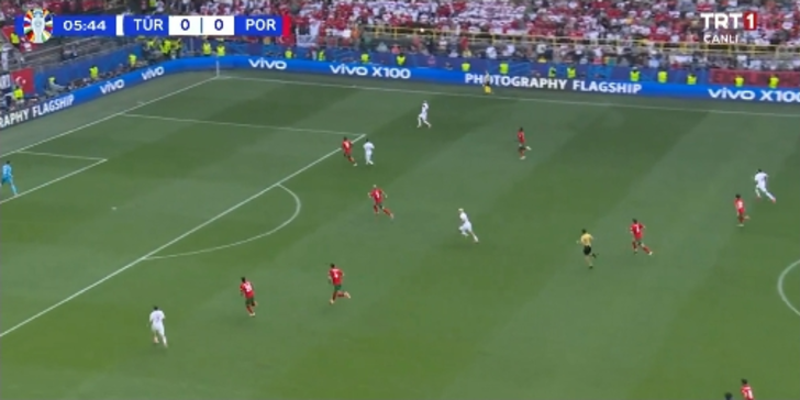 Türkiye - Portekiz maçının başında saç baş yoldurtan pozisyon! Kerem Aktürkoğlu ceza sahası içinde yerde kaldı... G3