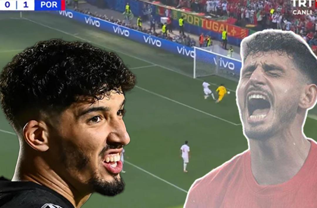 Milli Takımdan tarihe ge&ccedil;ecek hata! Portekiz bile beklemediği o anda Samet Akaydin topu kendi kalesine g&ouml;nderdi...