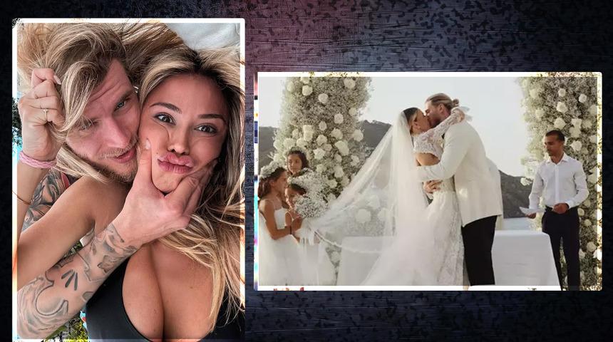 Diletta Leotta bebek yaptıktan sonra Loris Karius ile evlendi! Gelinlikteki o detay olay oldu