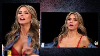 Heidi Klum acıya dayanamadı! Gömleğinin düğmelerini açınca sunucu şaştı kaldı