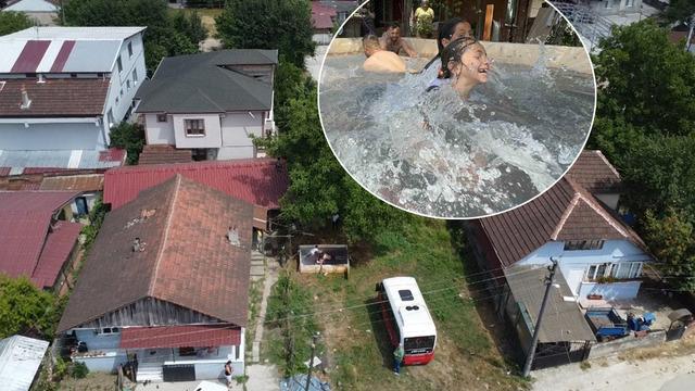 1500 TL'ye mal oldu! Bunaltıcı sıcaklara serinleten çözüm... 4 kişilik havuz yaptı