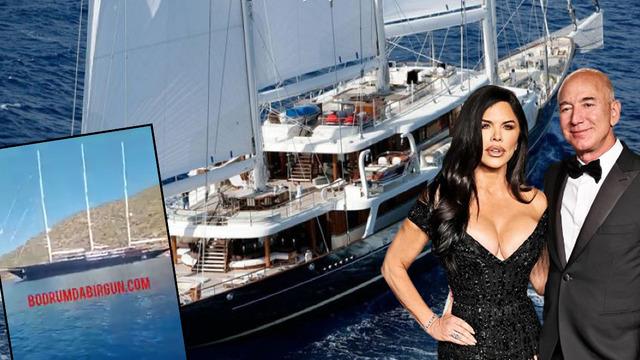 Dünyanın en zengin insanlarından Jeff Bezos Bodrum'a demirledi!  500 milyon dolarlık süperyatını bir gören bir daha baktı