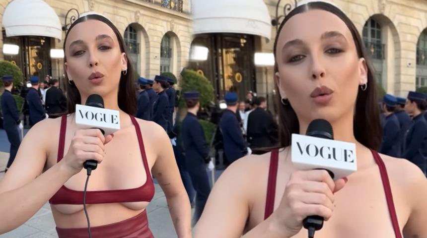 Neredeyse yok gibiydi! Emma Chamberlain, Vogue World tarzıyla gündem oldu