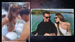 Mustafa Sandal ve Melis Sandal buz dolu küvete girdi! Ünlü çiftin zor anları...