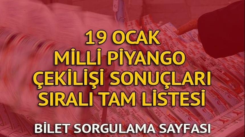 Milli Piyango sorgula - 19 Ocak 2018 Milli Piyango &ccedil;ekilişi sonu&ccedil;ları sıralı tam listesi