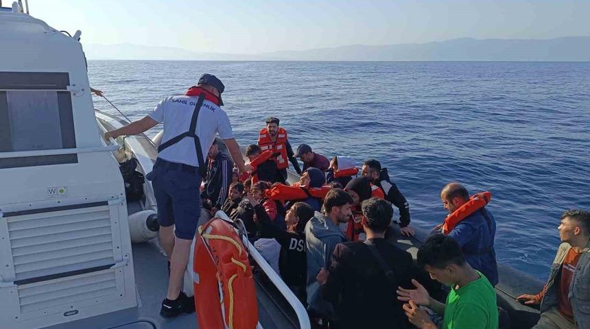 Aydın’da 21 düzensiz göçmen kurtarıldı