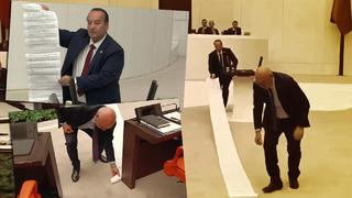 Meclis'te dikkat çeken anlar! 20,5 metre olan listeyi açtı, uzadıkça uzadı: Hepsi Türkiye'de yakalanmış