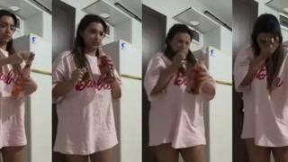 Şampanya şişesinin mantarı yüzüne patladı! O anlar saniye saniye kameraya yansıdı: 'Burnum kırıldı'