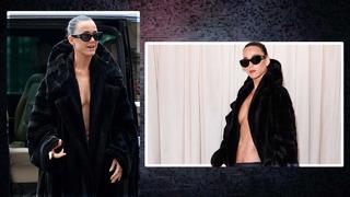 Defile izlemeye böyle gitti! Katy Perry yırtık külotlu çorabının üzerine hiçbir şey giymedi... Görenler anlam veremedi