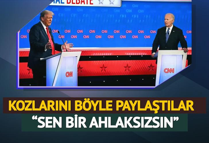 Dünyanın yakından takip ettiği Biden-Trump düellosu: Canlı yayına damga vuran an: Bunun başkanlık yapabilecek aklı yok