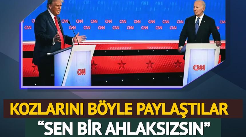 Dünyanın yakından takip ettiği Biden-Trump düellosu: Canlı yayına damga vuran an: Bunun başkanlık yapabilecek aklı yok