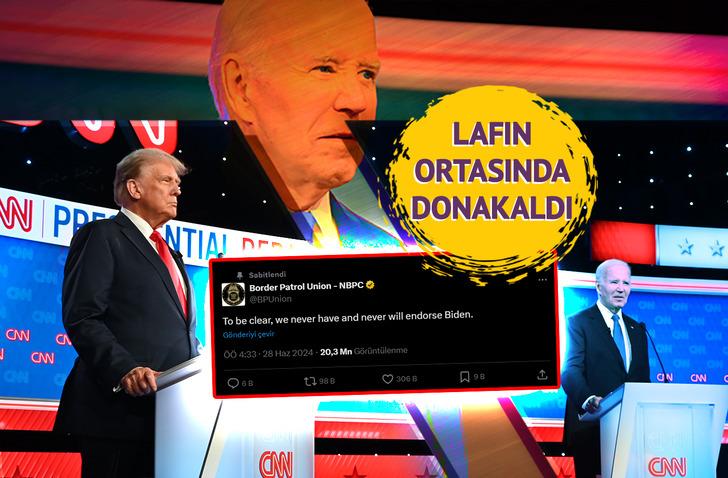 Daha canlı yayın bitmeden yalanlandı! Biden d&uuml;elloda donakaldı, moderat&ouml;rler araya girdi