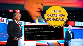 Daha canlı yayın bitmeden yalanlandı! Biden düelloda donakaldı, moderatörler araya girdi