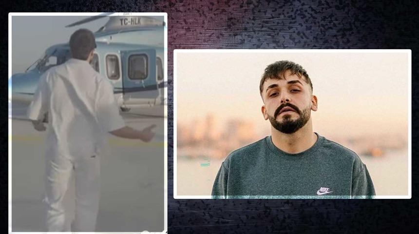 İstanbul trafiğine çözümü böyle buldu! Ünlü rapçi Sefo davete helikopter ile geldi