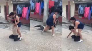 Kocasını başka bir kadınla yatakta yakaladı! Sevgilisini sokak ortasında tekme tokat dövdü... Görüntüler sosyal medyada olay yarattı