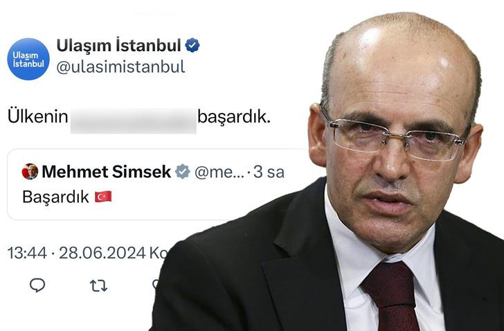 Bakan Şimşek'in paylaşımını küfürlü şekilde paylaşmışlardı! İBB Ulaşım Dairesi Başkanlığı'ndan açıklama: 'Siber saldırıya uğradık'