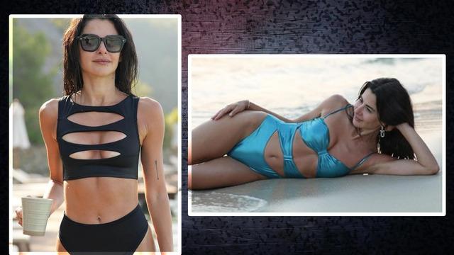 Hem saati hem de beyaz bikinisi olay... Nesrin Cavadzade'ye bir bakan bir da daha baktı