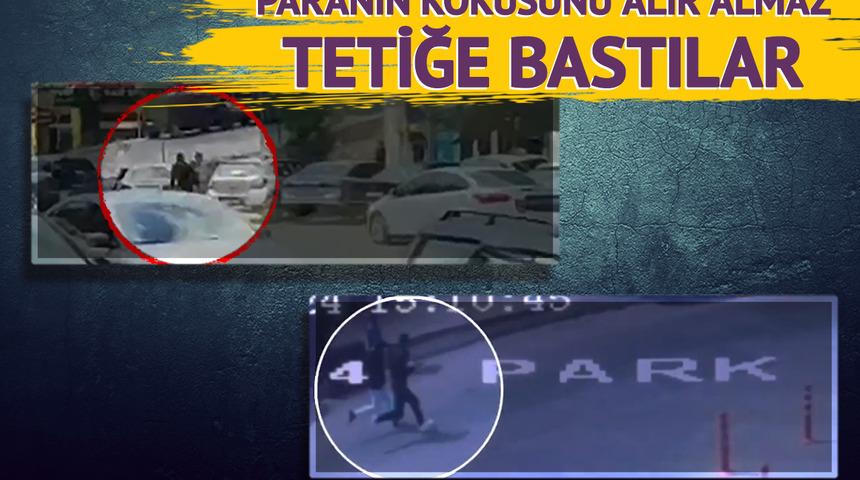 Banka çıkışında maskeli pusu! İçi para dolu çanta saniyeler içinde buhar oldu: "Bir anda maske taktılar, silah sesi duyduk"