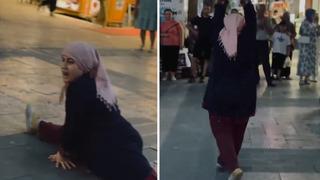 Yer: Denizli! Sokak müzisyenlerine dansıyla eşlik edince sosyal medyada çok konuşuldu... Abla napıyon ya?