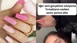 Tırnakları uzun olduğu için tuvaletten sonra kendini erkek arkadaşına sildiren kadın o anları paylaştı