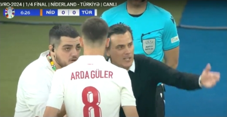 Türkiye Hollanda maçında hakemden Montella'ya skandal el hareketi! G5