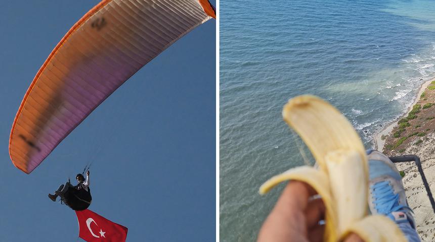 1 bardak su ve 1 muz ile 13 saat havada kaldı! Bir sonraki hedefi...