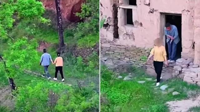 Karısının ihanetinden şüphelenen adam onu drone ile takip etti! Sevgilisiyle ormanlık alana giden kadın suçüstü yakalandı