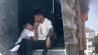 Yer: Beyoğlu! Yangın çıkaran kişiyi bıçakladı: Engelli kız arkadaşını böyle kurtardı!