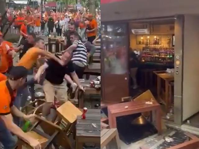 Hollanda-İngiltere maçı öncesi Almanya sokakları savaş alanına döndü!