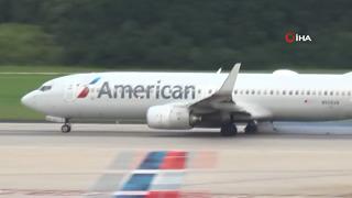 ABD'de korku dolu anlar! Kalkış sırasında uçağın lastiği patladı