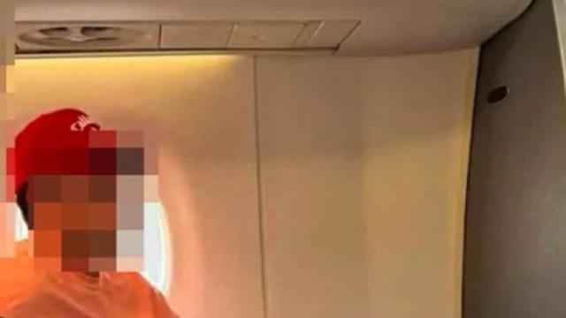 Havada garip anlar! Bir anda ayağa kalkıp uçağın içinde tuvaletini yapmaya başlayınca acil iniş talimatı geldi... Uçuş yasağı listesine hoş geldin