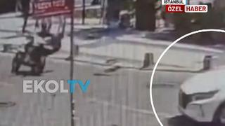Eski Kızılay Başkanı'nın kızı motosiklete çarptı! 16 yaşındaki Barlas'ı hayattan koparan kazanın görüntüleri ortaya çıktı