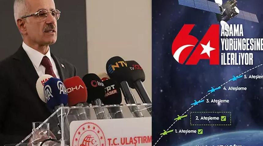 Bakan Uraloğlu açıkladı: TÜRKSAT 6A'nın 2. ateşleme süreci başladı