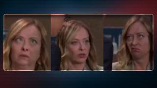 Erdoğan'a bakışı olay olmuştu! Meloni bu kez gözlerini devirdi, yüzünü buruşturdu