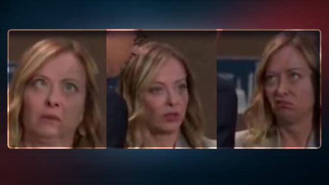 Erdoğan'a bakışı olay olmuştu! Meloni bu kez gözlerini devirdi, yüzünü buruşturdu