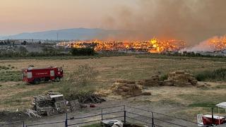 Aydın'daki kağıt fabrikasında yangın! Gece boyu devam etti