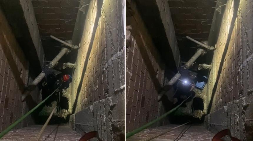 Ekipler seferber oldu: 10 metrede mahsur kalınca..