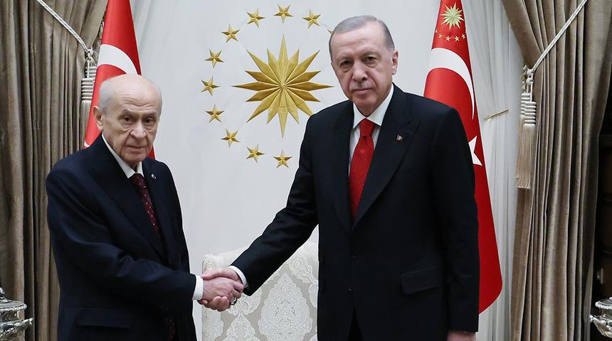 Beştepe'de sürpriz görüşme! Cumhurbaşkanı Erdoğan, Bahçeli'yi kabul etti