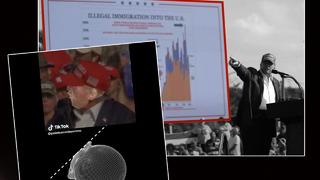 Trump'ı kurtaran hamle! Son saniyede o pankarta bakınca... Viral olan görüntü