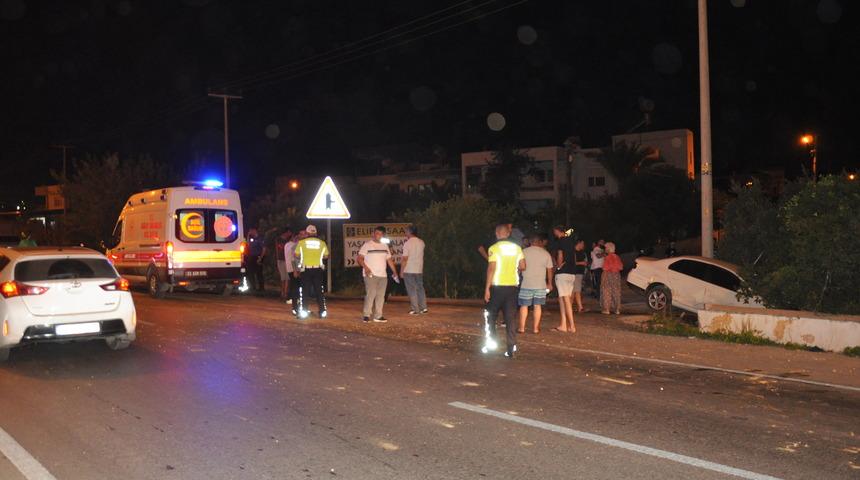 Mersin'de iki otomobilin çarpışması sonucu 1 kişi yaralandı