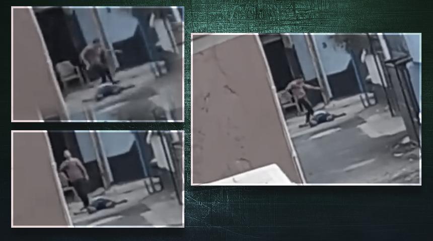 Kan donduran görüntüler! Eski kayınpederini canice katletti, üzerine basıp tekme attı