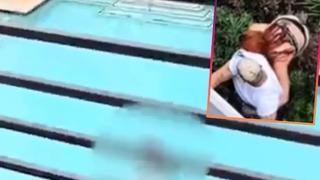 Sitenin havuzunda yakınlaşan komşularını kameraya kaydedip TikTok'ta ifşa etti! Milyonlarca izlenmeye ulaştı... Bu çok iğrenç