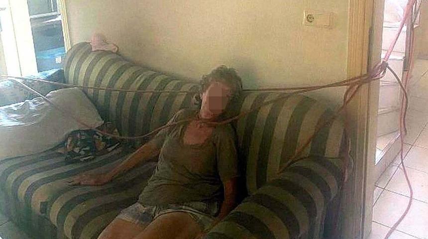 KADES'ten gelen ihbar korkunç olayı gün yüzüne çıkardı! Jandarma onu bu halde buldu... Boynundan ve ayaklarından iple bağlayıp...