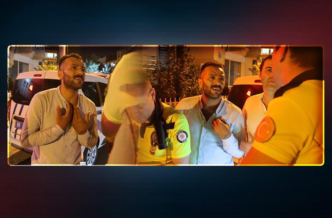 Ehliyetsiz alkoll&uuml; mahk&ucirc;m polislere yalvarmaktan yoruldu ama sonu&ccedil; değişmedi: 32 bin lira ceza kesildi